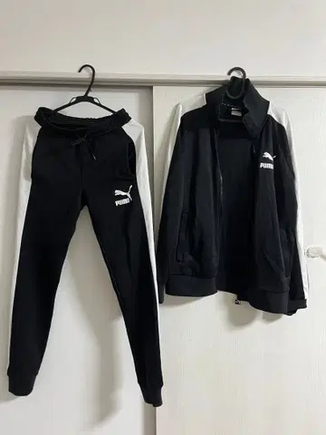 PUMA 저지 세트 블랙/화이트 M/S