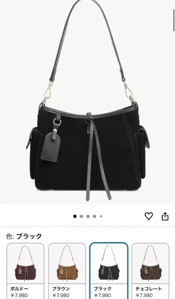 [ 미사용 새상품 ] 천연 가죽 2way 숄더백 블랙