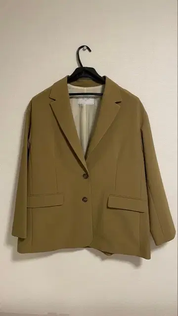 SLOBE IENA 드라이 폴리 박시 자켓 카멜 [ 워셔블 ]