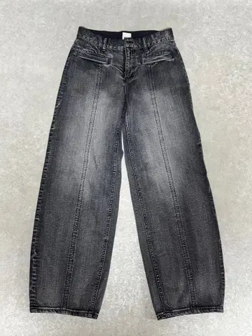 인기 상품 XGIRL 센터 심 와이드 레그 데님 팬츠