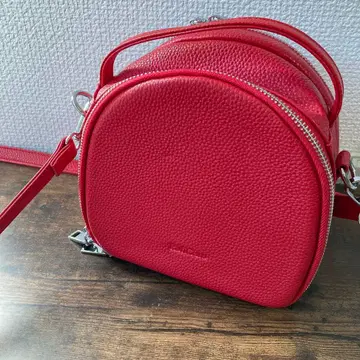 [ 미사용 ] Raficaro 카메라백 red 빨간색 가죽 숄더 일안