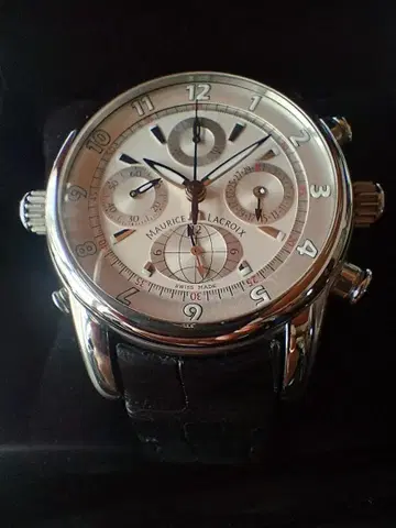 Maurice Lacroix 자동 와인딩 3 타임존 스톱워치 조정 완료