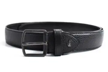 LACOSTE (라코스테) 소가죽 스트레치 벨트 블랙
