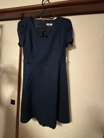 네이비 반팔 원피스 M