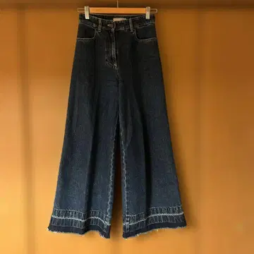 pt05 데님 다크 블루 와이드 레그 데님 팬츠