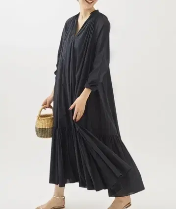 Plage 플라주 로운 플레어 원피스 블랙 36