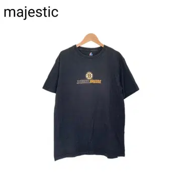 보스턴 블루인스 미국 하키 반팔 프린트 블랙 T셔츠 L