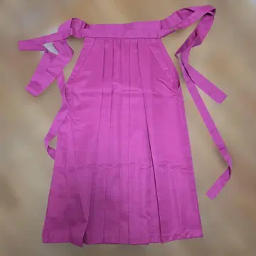 핑크 플리츠 하카마 폴리에스테르 100%