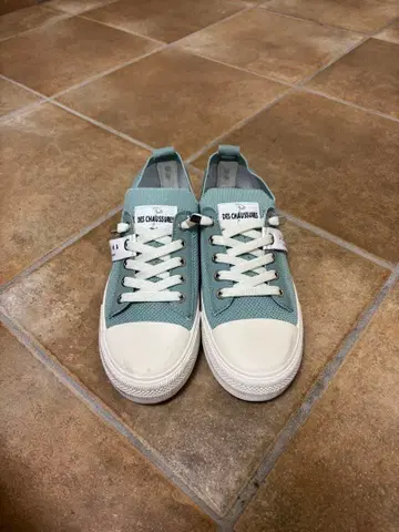 DEARMA 라쿠라쿠 메쉬 니트 스니커즈 골드 24cm 색스 블루