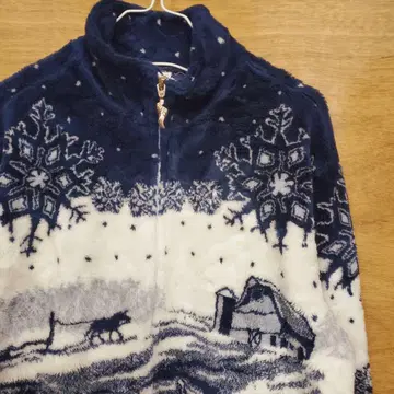 90년대 캐나다제 올 패턴 플리스 자켓 S 사이즈 말 패턴