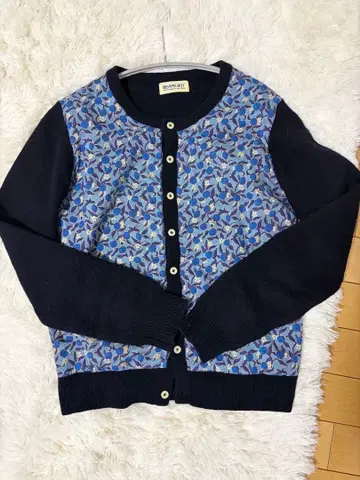 BEAMS BOY 꽃무늬 긴팔 가디건