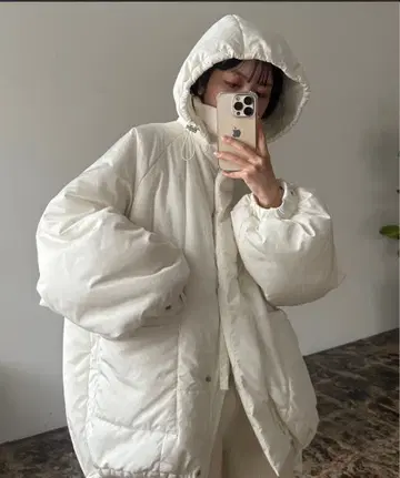 lawgy 어레인지 마쉬멜로우 후드 퀼팅