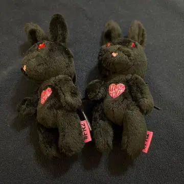 FR2 신발용 액세서리 블랙 토끼
