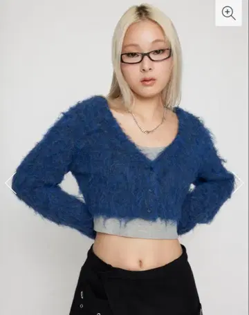 BRUSHED SHORT KNIT 가디건 lagua gem