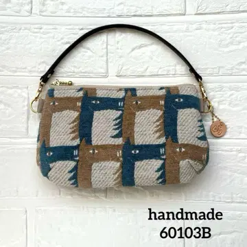 60103B 핸드메이드 미나 페르호넨 손잡이 포함 파우치