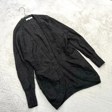 [ 자유구 ] (38) 울 100% 가디건 다크 그레이