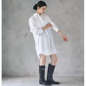 새상품 CONNSE 셔츠 원피스 네이비 pois clane zara