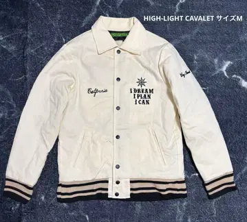 HIGH-LIGHT CAVALET 화이트 바시티 자켓