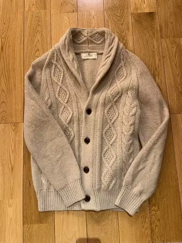 에디피스 아이보리 로우 게이지 숄카라 가디건 사이즈 48