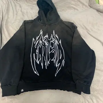 ANTIMNO 그래픽 후드티 Medium