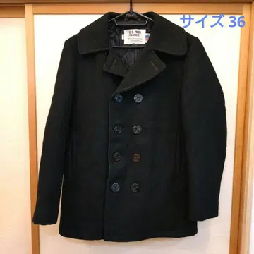 SCHOTT 36 블랙 계열 울 소재 더블 코트