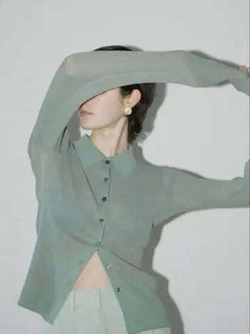 CLANE SHEER RIB KNIT SHIRTS