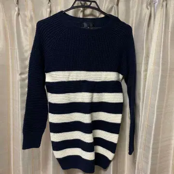 UNTITLED 네이비 화이트 스트라이프 스웨터 M