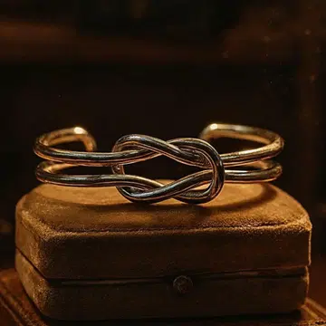 매듭 리본 실버 925 뱅글 팔찌 실버 v117