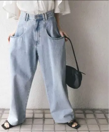 KBF 빅 포켓 디자인 데님 라이트 블루