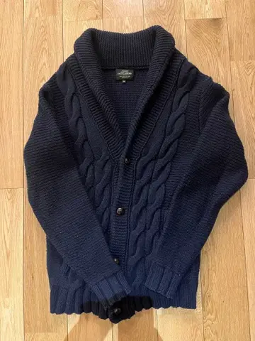 UNITED ARROWS 로우 게이지 숄카라 가디건 네이비 컬러 XL