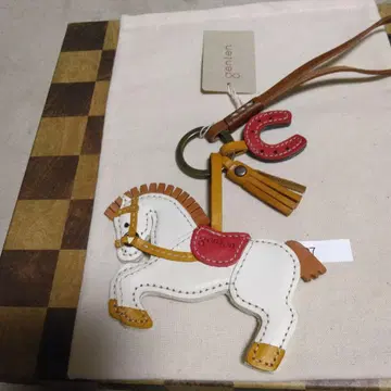 genten 말 모양 가죽 참 태슬 포함