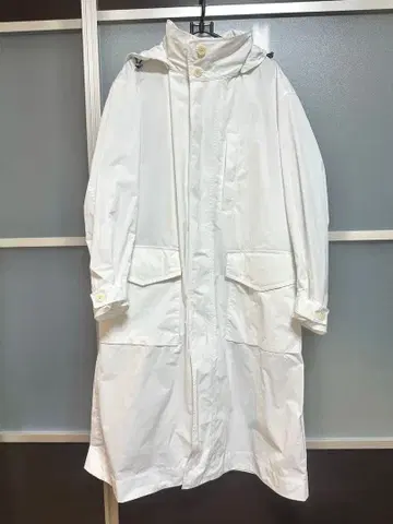 [ 새상품급 ] UNIQLO +J 후데트 롱 코트 화이트 S