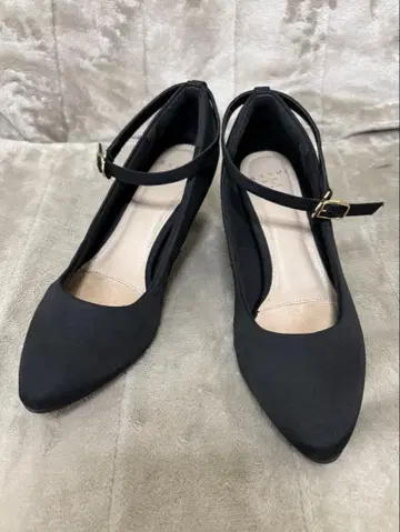 RANDA 스트레스 프리 펌프스 스트랩 펌프스 블랙 스틸레토