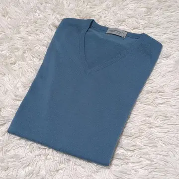 존스메들리 영국제 V넥 스웨터 블루 계열 사이즈 M