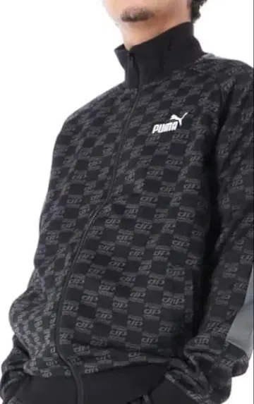 PUMA 체크 무늬 집업 자켓