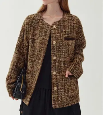 Fano Studios 노카라 로프 파이핑 보아 자켓 코트