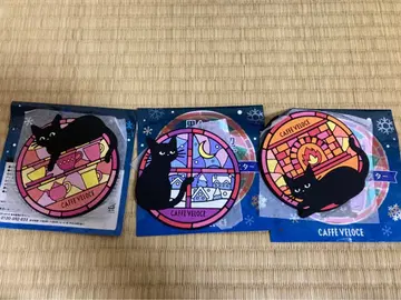 [ 3종 세트 ] CAFFE VELOCE 베로체 블랙 고양이 러버 코스터