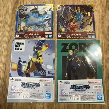 원피스 스트로우햇 해적단 클리어 파일 세트 1번 복권 G상, K상 2세트