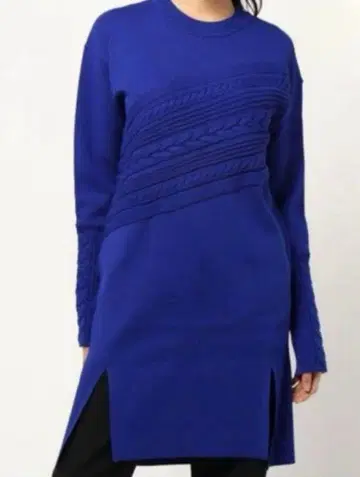 UN3D. 아쓰리드 슬래시 케이블 롱 니트