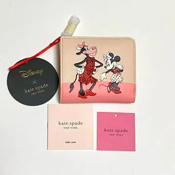 케이트 스페이드 지갑 이단 접이식 미니 마우스 클라라벨 & 프렌즈