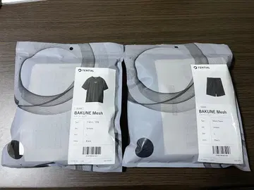 TENTAIL BAKUNE 메쉬 T셔츠 숏팬츠 세트