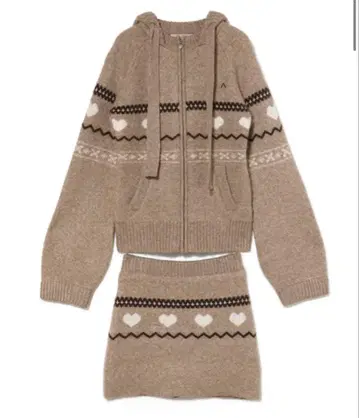 andmary Heart 니트 세트업 스커트만