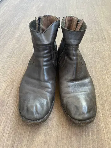 PANTANETTI 사이드 지퍼 가죽 부츠 이탈리아제 43