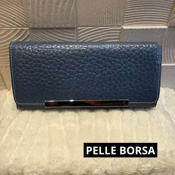 펠레보르사 장지갑 블루 계열 L자 지퍼