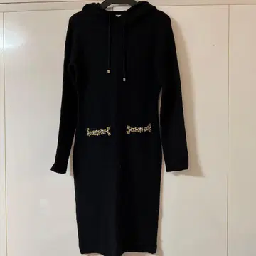 미셸 마카롱 비쥬 후드 롱 니트 원피스