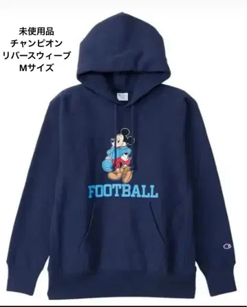 Champion 미키마우스 풋볼 후드티 M 네이비 파란 택