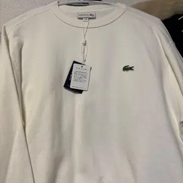 LACOSTE 화이트 맨투맨 US M