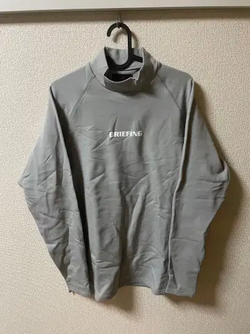 브리핑 BRIEFING 웜 하이넥 긴팔 셔츠 그레이