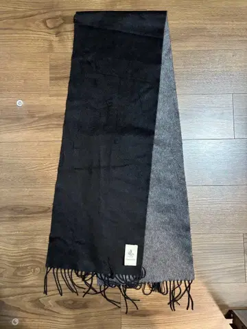 PIACENZA 실크 캐시미어 머플러 블랙/그레이