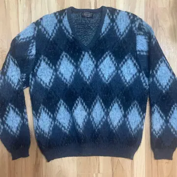 USA제 Puritan 빈티지 모헤어 니트 다이아몬드 패턴